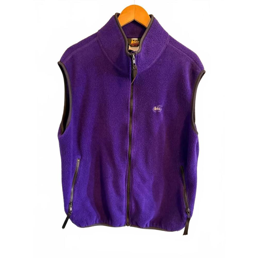 Men’s Vintage Fleece REI Vest Sz Large Purple